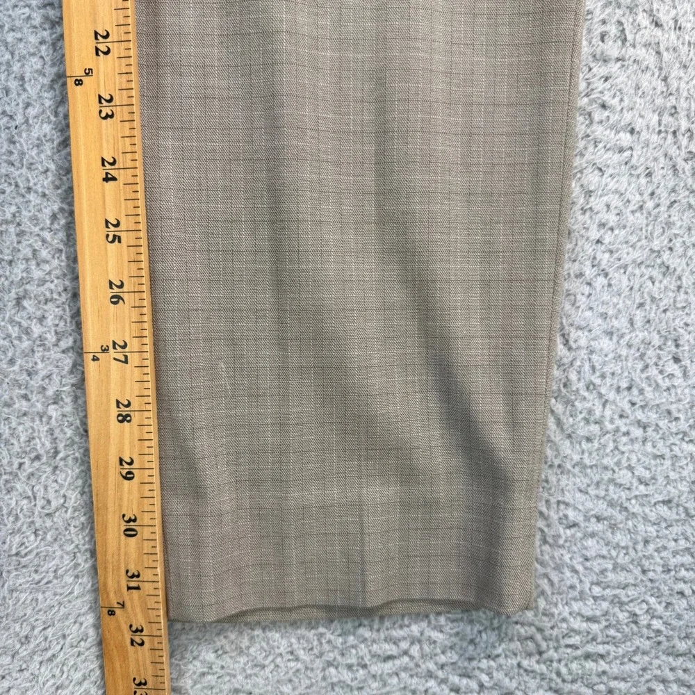 Banana Republic Slim Fit Dress Pants Mens 36x32 Khaki Glen Check Plaid Stretch